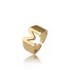 Joyería europea y americana moda creativa anillo de 26 letras inglesas dorado apertura ajustable anillo de temperamento para dama