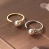 Nalan Plata Esterlina S925 Diamante Perla Sintética Anillo Abierto Diseño Lujo Accesible Estilo Ins Joyería de Mano R01016