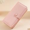 Billetera Nueva para Mujer Larga Moda Cierre de Cremallera Hebilla Billetera Transfronteriza Sentido de Alta Gama Gran Capacidad Tarjetero Monedero Bolso