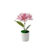 7 plantas pequeñas de lirio del valle e hortensia estilo nórdico en maceta, decoraciones de flores artificiales para sala de estar y mesa de comedor, arreglos de ambiente interior y bonsái