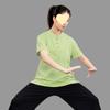Nueva Uniforme de Tai Chi para Mujer Ropa de Práctica Bagua de Tai Chi 2025 Verano Camiseta de Manga Corta Tai Chi Superior para Hombre