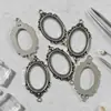 Colgante Ovalado de Encaje Vintage Estilo Europeo Colgante Marco de Fotos de Aleación Accesorios para Collares y Pulseras DIY Fábrica En Stock