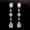 Pendientes colgantes nuevos de moda para mujer, con temperamento transfronterizo de Europa y Estados Unidos, pendientes de circonita, pendientes de boda exquisitos.