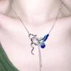 Nueva moda personalidad serpiente mariposa borla clavícula cadena temperamento versátil dulce tendencia fresca alto lujo accesorios creativos