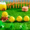 Micro-paisaje creativo lindo cáscara de huevo pollo lindo decoraciones DIY accesorios coche mini adornos pequeños de escritorio