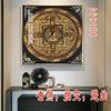 Pintura decorativa de mantra de seis caracteres Thangka para la entrada de la sala de estar, pintura colgante de los ocho tesoros auspiciosos, murales de la sala de estar del Sutra del Corazón de la Ciudad del Altar de la Casa adosada