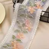 9cm Multi-Color Encaje Bordado con Hilo con Forma Doble Cara Poliéster Flor de Ciruelo Accesorios para Ropa Tela para el Hogar Cortina Lazo