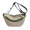 Bolso pequeño de axila de moda popular de banda ancha para mujer de este año 2023 nuevo estilo occidental de un solo hombro cruzado lona bolso dumpling