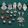 Cuentas de plata esterlina S925, colgante de amor de florín de calabaza de té, accesorios retro envejecidos, material de cuentas DIY hecho a mano