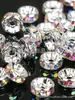 Ouro banhado a cobre ouro 18K revestido de ouro cor de retenção anel de diamante micro cravejado zircônia DIY pulseira colar espaçador espaçador roda de contas