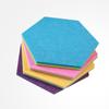 Tablero de mensajes de fieltro, tablero de mensajes de fieltro hexagonal de color, pegatinas de pared de fondo para guardería, tapete de aislamiento acústico hexagonal, pegatinas de pared de fieltro