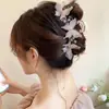 Pinza para el Cabello Grande Color Café Estilo Coreano para Cabello Grueso, Pinza de Tiburón Completa para la Parte Posterior de la Cabeza, Pinza de Lujo de Alta Gama al por Mayor