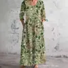 2026 Nuevo Estilo Europeo y Americano de Comercio Exterior Transfronterizo Vestido Casual de Verano Holgado con Cuello en V y Mangas Largas Impreso en 3D para Mujer