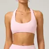 Sutiã Esportivo Estilo Europeu e Americano para Mulheres, Secagem Rápida, Respirável, À Prova de Impacto, Adequado para Corrida, Fitness, Yoga, Corte Justo com Bojos, Roupa Íntima com Decote Halter