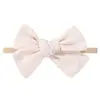 Diadema de lazo grande para niños, nueva, transfronteriza de Amazon, accesorio para el cabello de bebé de nailon de alta elasticidad, flor para la cabeza de color sólido 3724