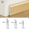 Rodapé de PVC 7/8/10cm de altura, acabamento imitando madeira, fixação oculta, sem furos de prego, acabamento de canto para piso de madeira, rodapé à prova d'água e de umidade