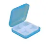 Caja de Pastillas Sellada Portátil Creativa para Viaje, Caja de Almacenamiento de Plástico Portátil de 4 Compartimentos, Caja de Pastillas de Cuatro Compartimentos en Forma de Cruz