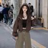 Chamarra de Béisbol con Capucha para Mujer 2026 Nuevo Estilo Delgado de Otoño Estilo Popular Caliente de Este Año Sentido del Diseño Chaqueta Corta de Nicho