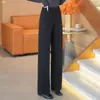 Pantalones de Pierna Ancha de Cintura Alta Adelgazantes de Moda para Mujer Otoño/Invierno 2026 Nuevos Pantalones Casuales Rectos Sueltos y Fluidos