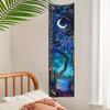 Tapiz Largo Comercio Exterior Sol y Luna Flor Fondo Pintado Tela Colgante Decoración Habitación Dormitorio Arte Estético Tela Colgante Tapiz