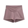 Calças de ioga fitness de três pontos, cintura cruzada feminina, levantamento de quadril, shorts de alta elasticidade, calças esportivas de corrida que absorvem a umidade, calças quentes