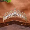 Corona de Novia con Pedrería Tocado Corona de Boda Europea y Americana Accesorios para Vestido de Novia Diadema de Peinado Estilo Banquete Accesorios