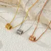 Colar de Cintura Pequeno para Homem e Mulher Versátil Design de Nicho Com Senso de Estilo Corrente de Aço Titânio Não Desbota Pingente de Anel para Outono e Inverno Desta Vida