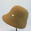 Chapéu de Pescador de Pelúcia de Alta Qualidade para Outono e Inverno, Quente, à Prova de Vento, com Aba Irregular, Chapéu Bucket Versátil e Casual