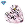 Huagang Gem 9A Em Forma de Coração Rosa Claro Zircão Pedra Nua Face Zircônia Cúbica Sintética CZ Atacado