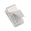 Clip de PP Acrílico Transparente Clip de Plástico Parche Hecho a Medida Cinta Autoadhesiva DIY Cinta de Doble Cara Insignia Carpeta de Documentos de Identificación Clip