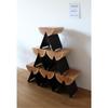 Taburete bajo de madera creativo de estilo tranquilo, taburete de madera personalizado, taburete de bar, posada, sala de estar, taburete de madera maciza, taburete de troncos