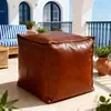 Bolsa de Almacenamiento para Ropa Vieja Taburete Simple Moderno Caja de Almacenamiento Taburete de Cuero Suave para el Hogar Sala de Estar Taburete Bajo para Cambiar Zapatos Venta Directa