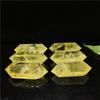 Piedra cruda de cristal natural, citrino pulido de seis filos y doble punta, artesanías, adornos decorativos, columna de cristal al por mayor