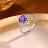 Anillo en Forma de Gota para Mujer, Moderno 2025 Nuevo Diseño Incrustado con Circonita, Elegante de Nicho, Versátil y de Alta Gama