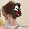 Pinza para el pelo grande de lunares estilo coreano para cabello grueso, pinza de tiburón dulce y elegante para la parte trasera de la cabeza, accesorio para el cabello de alta gama y exquisito