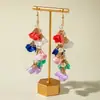 Joyería Transfronteriza Europea y Americana Colgante de Perla Estilo Bohemio Pendientes de Flor Pendientes de Moda Estilo Vacacional para Mujer