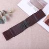 Venta al por mayor de fábrica Cinturón ancho elástico de moda para mujer Cinturón decorativo elástico con hebilla Cinturón para vestido de chaqueta acolchada