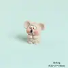 Resina 3D Lindo Hámster Realista Animal Pequeño Decoración de Escritorio de Coche Pequeño Adorno Llavero Colgante de Bolsa