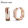 Daisi Ni Más Vendidos Pendientes Chapados en Oro Geométricos Irregulares con Cristales Swarovski Pendientes de Botón para Mujer