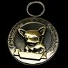 Pingente de Coleira para Cachorro Tag de Identificação Antiperda em Bronze Antigo Tag de Identificação para Pet Estilo Ins Gravação a Laser
