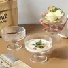 Tazón para Postre, Tazón para Yogur, Tazón Alto en Forma de Bola, Alto Valor Estético, Estilo Batido de Leche con Helado, Copa para Mousse, Copa para Pudín de Helado, Vidrio