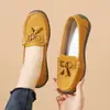 Mocasines Planos de Gran Tamaño para Cruce de Fronteras, Zapatos Casuales Versátiles y Cómodos para Mujer, Zapatos sin Cordones de Suela Suave Antideslizantes para Madres de Mediana Edad y Mayores