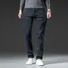 Jeans Rectos de Corte Ajustado de Alta Gama para Hombre Italianos, Temporada Primavera y Otoño 2026, Forrados de Felpa, Engrosados, Pantalones Largos Cómodos para Hombre