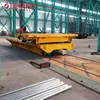 Camión de plataforma pesada alimentado por riel de bajo voltaje para transporte de equipo de taller, vehículo de manipulación móvil, vehículo de transferencia eléctrica controlado remotamente