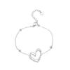 Pulsera anillo de acero titanio de doble capa con corazón de melocotón, collar de acero inoxidable multicolor de nicho europeo y americano que no se desvanece