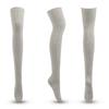 Nuevos calcetines de punto de algodón puro a rayas de color liso para otoño e invierno, conjunto de calcetines hasta la rodilla, tendencia japonesa y coreana, venta directa de fábrica
