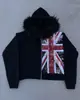 Sudadera con capucha y estampado para primavera y otoño, unisex, moderna, holgada, chaqueta sudadera casual, estética oscura