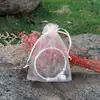 Bolsa de hilo de caramelo de color sólido para venta al por mayor, bolsa de embalaje con cordón para joyería, bolsa de organza para regalo, bolsa de malla con cordón para joyería
