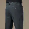 Calça Jeans de Lã de Ovelha Masculina para Outono e Inverno, Macia e Amiga da Pele, Cintura Alta, Perna Reta, Corte Solto Casual para Pais de Meia-Idade