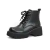 Botines de Suela Gruesa para Mujer 2024 Estilo Británico Primavera y Otoño Botines de Tacón Grueso Botines Cortos Delgados de Suela Suave para Ropa de Trabajo de Mujer y Versátiles